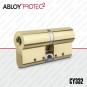 Цилиндр Abloy Protec 2 Hard CY332 ключ-ключ, 123 мм (57х66), латунь полированная, закаленный корпус в Одессе