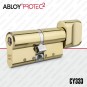 Цилиндр Abloy Protec 2 Hard CY333 ключ-тумблер, 88 мм (42х46), латунь полированная, закаленный корпус в Одессе