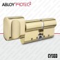 Цилиндр Abloy Protec 2 Hard CY333 ключ-тумблер, 108 мм (37х71), латунь полированная, закаленный корпус в Одессе
