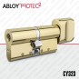 Цилиндр Abloy Protec 2 CY323 ключ-тумблер, 87 мм (31х56), латунь полированная в Одессе