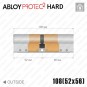 Циліндр Abloy Protec 2 Hard CY332 ключ-ключ, 108 мм (52х56), хром матовий, загартований корпус в Одесі