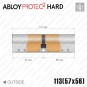 Цилиндр Abloy Protec 2 Hard CY332 ключ-ключ, 113 мм (57х56), хром полированный, закаленный корпус в Одессе