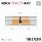 Цилиндр Abloy Protec 2 Hard CY332 ключ-ключ, 118 мм (57х61), хром полированный, закаленный корпус в Одессе