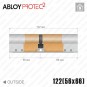 Цилиндр Abloy Protec 2 CY322 ключ-ключ, 122 мм (56х66), хром матовый в Одессе
