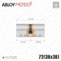 Циліндр Abloy Protec 2 CY322 ключ-ключ, 72 мм (36х36), хром матовий в Одесі