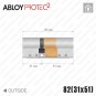Цилиндр Abloy Protec 2 CY322 ключ-ключ, 82 мм (31х51), хром полированный в Одессе