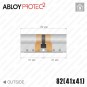 Цилиндр Abloy Protec 2 CY322 ключ-ключ, 82 мм (41х41), хром матовый в Одессе