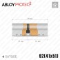Цилиндр Abloy Protec 2 CY322 ключ-ключ, 92 мм (41х51), хром матовый в Одессе