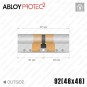 Циліндр Abloy Protec 2 CY322 ключ-ключ, 92 мм (46х46), хром матовий в Одесі