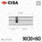 Циліндр CISA C3000 ключ-ключ, 90 мм (30х60) в Одесі
