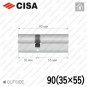 Циліндр CISA C3000 ключ-ключ, 90 мм (35х55) в Одесі