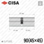 Циліндр CISA C3000 ключ-ключ, 90 мм (45х45) в Одесі
