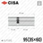 Циліндр CISA C3000 ключ-ключ, 95 мм (35х60) в Одесі