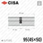 Циліндр CISA C3000 ключ-ключ, 95 мм (45х50) в Одесі