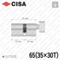 Циліндр CISA C3000 ключ-тумблер, 65 мм (35х30) в Одесі