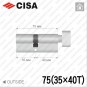 Циліндр CISA C3000 ключ-тумблер, 75 мм (35х40) в Одесі