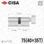 Циліндр CISA C3000 ключ-тумблер, 75 мм (40х35) в Одесі