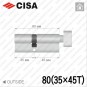 Циліндр CISA C3000 ключ-тумблер, 80 мм (35х45) в Одесі