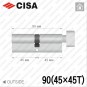 Циліндр CISA C3000 ключ-тумблер, 90 мм (45х45) в Одесі