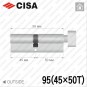Циліндр CISA C3000 ключ-тумблер, 95 мм (45х50) в Одесі