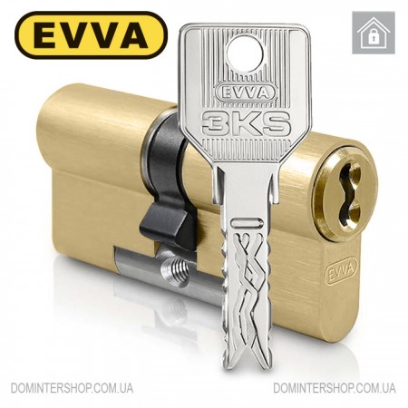 Цилиндр EVVA 3KS (ключ-ключ), 62(31/31), латунь