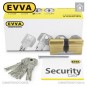 Цилиндр EVVA 4KS ключ-ключ, 122 мм (86х36), латунь полированная в Одессе