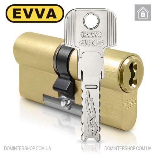 Купить Цилиндр EVVA 4KS ключ-ключ, 122 мм (86х36), латунь полированная Одесса