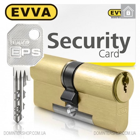 Циліндр EVVA EPS (ключ-ключ), 62(31/31), латунь матова