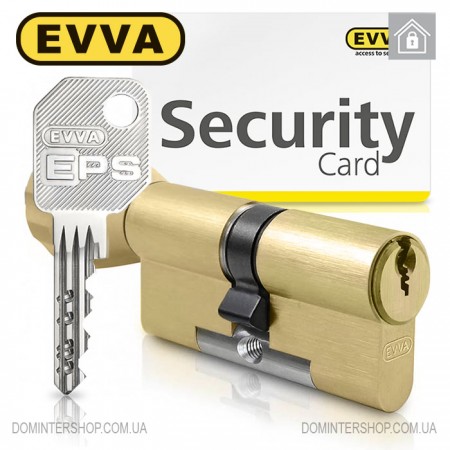 Циліндр EVVA EPS (ключ-тумблер), 62(31/31), латунь матова