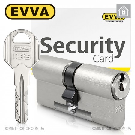 Цилиндр EVVA ICS (ключ-ключ), 112(31/81), никель матовый
