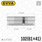 Цилиндр EVVA 4KS ключ-ключ, 102 мм (61х41), латунь полированная в Одессе