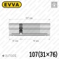 Цилиндр EVVA 4KS ключ-ключ, 107 мм (31х76), никель матовый в Одессе