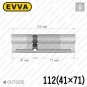 Цилиндр EVVA 4KS ключ-ключ, 112 мм (41х71), никель матовый в Одессе