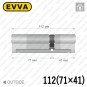 Цилиндр EVVA 4KS ключ-ключ, 112 мм (71х41), латунь полированная в Одессе