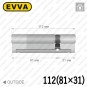 Цилиндр EVVA 4KS ключ-ключ, 112 мм (81х31), латунь полированная в Одессе