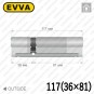 Цилиндр EVVA 4KS ключ-ключ, 117 мм (36х81), латунь полированная в Одессе