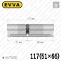 Цилиндр EVVA 4KS ключ-ключ, 117 мм (51х66), латунь полированная в Одессе