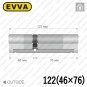 Цилиндр EVVA 4KS ключ-ключ, 122 мм (46х76), никель матовый в Одессе