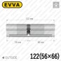 Цилиндр EVVA 4KS ключ-ключ, 122 мм (56х66), никель матовый в Одессе