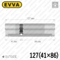 Цилиндр EVVA 4KS ключ-ключ, 127 мм (41х86), латунь полированная в Одессе