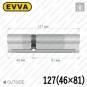 Цилиндр EVVA 4KS ключ-ключ, 127 мм (46х81), никель матовый в Одессе