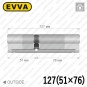 Цилиндр EVVA 4KS ключ-ключ, 127 мм (51х76), никель матовый в Одессе
