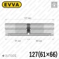 Цилиндр EVVA 4KS ключ-ключ, 127 мм (61х66), никель матовый в Одессе