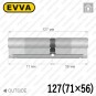 Цилиндр EVVA 4KS ключ-ключ, 127 мм (71х56), латунь полированная в Одессе