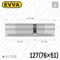 Цилиндр EVVA 4KS ключ-ключ, 127 мм (76х51), латунь полированная в Одессе