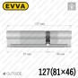 Цилиндр EVVA 4KS ключ-ключ, 127 мм (81х46), латунь полированная в Одессе