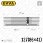 Цилиндр EVVA 4KS ключ-ключ, 127 мм (86х41), латунь полированная в Одессе
