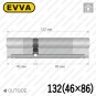 Цилиндр EVVA 4KS ключ-ключ, 132 мм (46х86), латунь полированная в Одессе