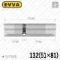 Цилиндр EVVA 4KS ключ-ключ, 132 мм (51х81), никель матовый Цилиндр EVVA 4KS ключ-ключ, 132 мм (51х81), никель матовый в Одессе