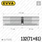 Цилиндр EVVA 4KS ключ-ключ, 132 мм (71х61), никель матовый в Одессе